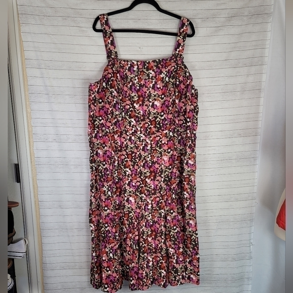 LANE BRYANT FLORAL LINEN SUNDRESS, SZ 26 - Picture 1 of 10
